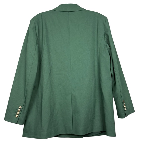 Ann Taylor Modern Double Breasted Green Blazer - Picture 3 of 7